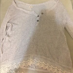Hollister shirt with lace